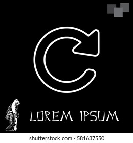 reload line icon. Refresh symbol