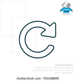 reload line icon. Refresh symbol