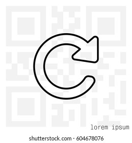 reload line icon. Refresh symbol
