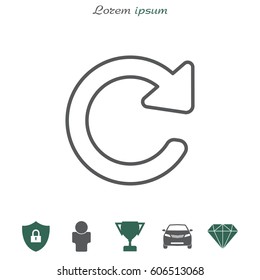 reload line icon. Refresh symbol