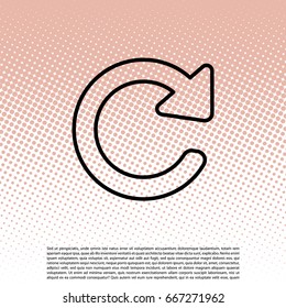reload line icon. Refresh symbol