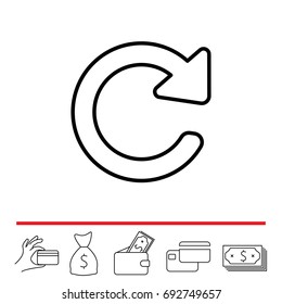 reload line icon. Refresh symbol