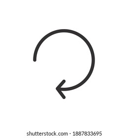 Reload line icon for web template and app. Vector illustration design on white background. EPS 10