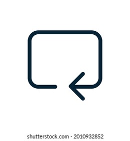 Volver a cargar el icono de línea para la plantilla web y la aplicación. Diseño de ilustración vectorial en fondo blanco.