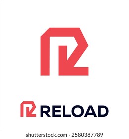 Reload logomark, Modern R logo design