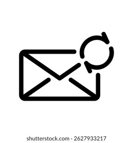 Reload Mail Graphic Message Envelope Paired with a Cycle Update Sign