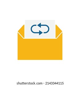 Reload mail icon design isolated on white background