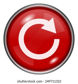Reload one arrow icon. Internet button on white background. 