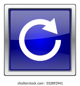 Reload one arrow icon. Internet button on white background. EPS10 vector.