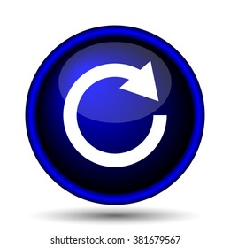 Reload one arrow icon. Internet button on white background. EPS10 vector
