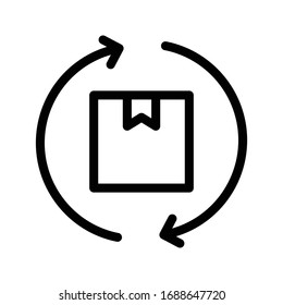reload package vector thin line icon 