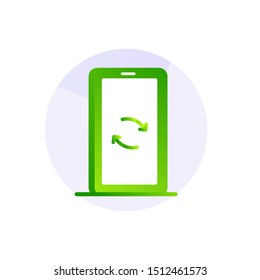 Reload page flat icon with gradient style. Check list success icon for business and presentation