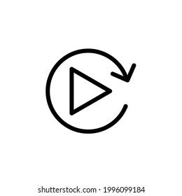 Reload play icon, eps 10