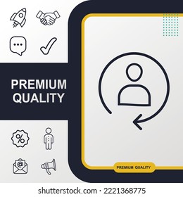 reload profile icon graphic element. Modern design.