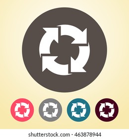 Reload or Recycle Icon in round shape.