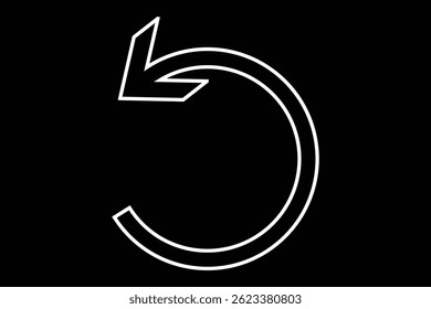 reload, recycle, refresh and restart icon on white background.
