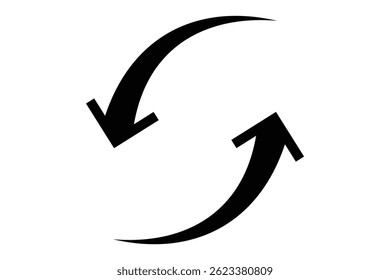 reload, recycle, refresh and restart icon on white background.