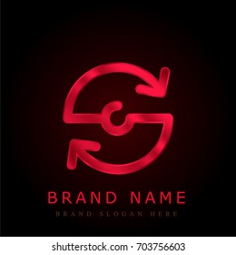Reload red chromium metallic logo