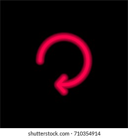 Reload red glowing neon ui ux icon. Glowing sign logo vector