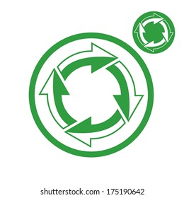 Reload refresh arrows loop vector simple single color icon isolated on white background, includes invert version for you to choose.