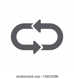 Reload refresh icon flat style vector illustration