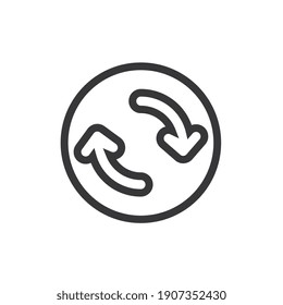 Reload and Refresh Line icon for business website,apps, and many more