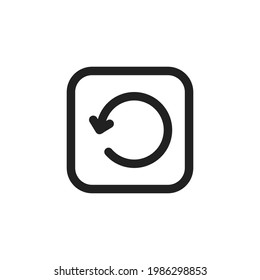 Volver a cargar, actualizar, reiniciar, rehacer icono en el diseño de estilo de esquema de moda. Ilustración gráfica vectorial. icono de recarga para el diseño del sitio web y la interfaz de usuario.