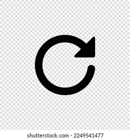 Reload, refresh, retry outline icon in transparent background, basic app and web UI bold line icon, EPS10
