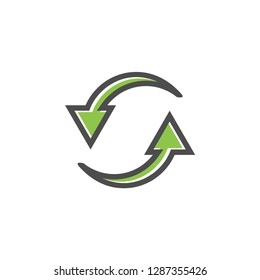 Reload refreshicon graphic design template vector isolated