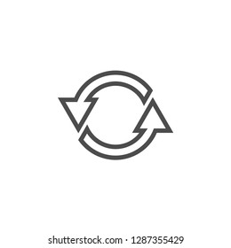 Reload refreshicon graphic design template vector isolated