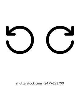 Icono de Recargar y Girar, Vector