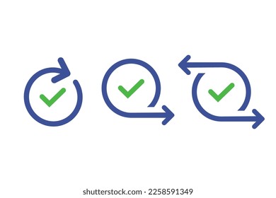 Reload, rotate, swap, repeat, reset, sustainability, shuffle icon emblem symbol. Arrow vector icon.Mobile app icons. 