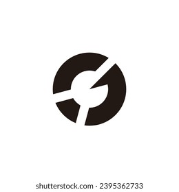 reload round arrow simple geometric logo vector 