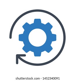 reload setting glyph color vector icon