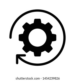 reload setting glyph flat vector icon