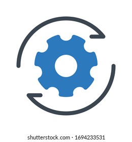 reload setting vector glyph color icon 