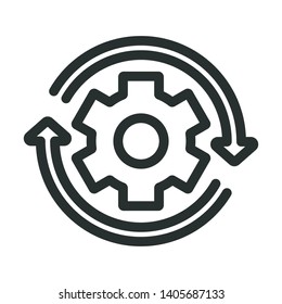 reload setup - minimal line web icon. simple vector illustration. concept for infographic, website or app.
