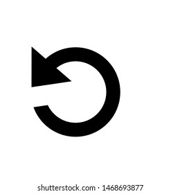 reload  shape  black white web button icon vector eps10