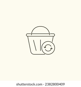 Reload Shopping Basket Icon - E-commerce, Digital Commerce, Online Shopping - Basket Refresh, Update Symbol - Retail Technology, Web Shopping, Online Marketplace - Internet Sales, Retail Industry