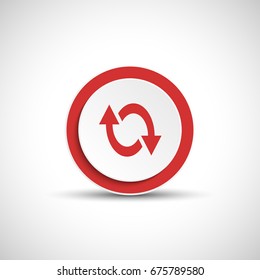 Reload sign. Color arrow icon. Abstract vector arrow.