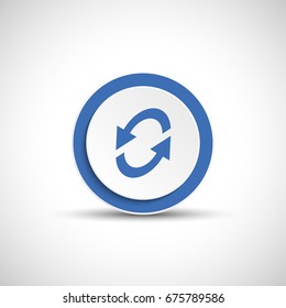 Reload sign. Color arrow icon. Abstract vector arrow.