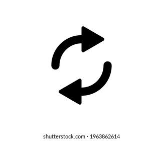 Volver a cargar el icono vectorial de la línea de signos. Icono de refrescar vector. Icono de repetición. Signo de rotación completa. Símbolo de bucle