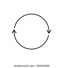 Reload sign line vector icon