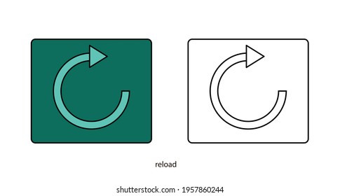  reload sign vector type icon