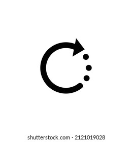 Reload simple flat icon vector illustration. Repeat icon vector