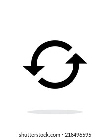 Reload simple icon on white background. Vector illustration.