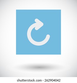 Reload. Single flat icon on white background. Vector illustration.