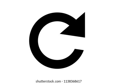 Reload symbol in black.