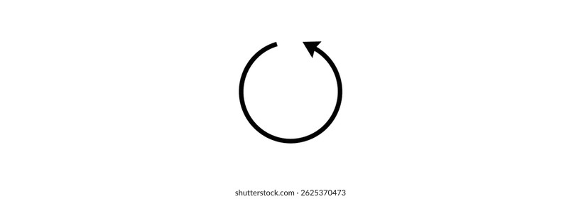 reload symbol icon. Set of circle arrows. Vector elements. Black loading symbol.