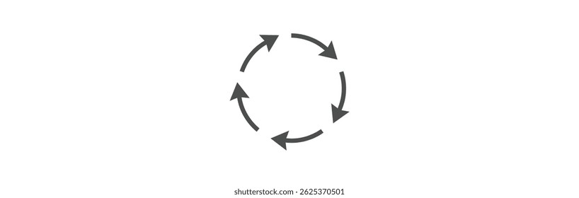 reload symbol icon. Set of circle arrows. Vector elements. Black loading symbol.